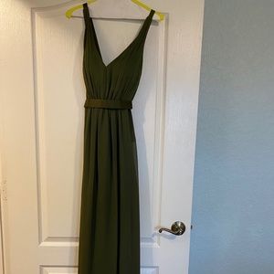 Vera Wang Olive Green Size 4 Bridesmaid Dress